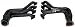 Dynomax 85051 Blackjack Painted Steel Headers - Set of 2