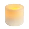 Inglow CGT54300WH01 Flameless Round Pillar Vanilla Scented Candle with Timer, 3-Inch, White