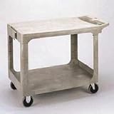Flat Shelf Utility Cart, beige