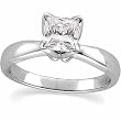 Platinum Princess Cut Diamond Solitaire Engagement Ring - 1.00 Ct.