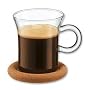 Shin Bistro Set of 2 Espresso Cups with Cork Coasters By Bodum
