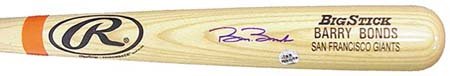 Barry Bonds Autographed/Hand Signed Rawlings Big Stick Name Model Baseball Bat