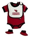 Arizona Cardinals Creeper with Bib and Booties, Size= 6 - 9 Months