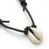 Surf Men s Surf - leather and cowrie shell necklace
