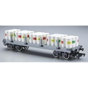 HO Flat Car w Paint Drums by