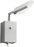 Honsel Leuchten 24091 LED Wandleuchte aluminiumfarbig matt / chrom Glas mattiert