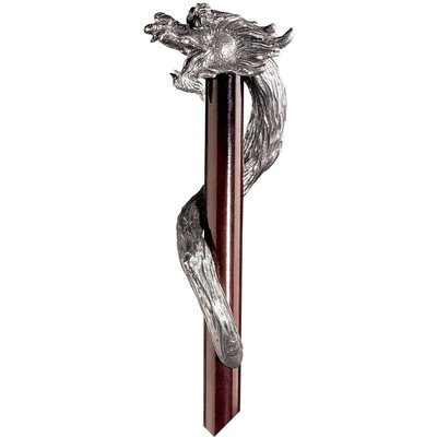 Staff of St. George Pewter Walking Stick On Sale