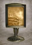 Light House Lithophane Mantle Stand Antique Brass