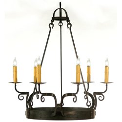 Forged Steel Chandelier by Fourteenth Colony 9315-6 On Sale