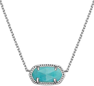 Kendra Scott Signature Elisa Pendant Necklace in Turquoise & Silver