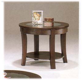 ELEGANT END TABLE IN GLASS TOP