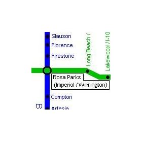 COLOR Map of LA Subway & Light Rail System