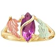 Yellow-gold Black Hills Gold Ladies Amethyst Ring