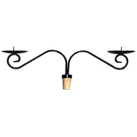 Wine Bottle Candelabra With Graceful Design Fits Standard Wine Bottles And Holds 2 Candles (Pkg 3)