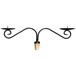 Wine Bottle Candelabra With Graceful Design Fits Standard Wine Bottles And Holds 2 Candles (Pkg 3) by