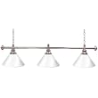 Premium 60 Inch 3 Shade Billiard Lamp White and Silver