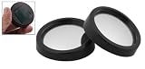 Amico 2 Pieces Mini Black Convex Round Blind Spot Safety Mirror for Car Amico 2 Pieces Mini Black Convex Round Blind Spot Safety Mirror for Car