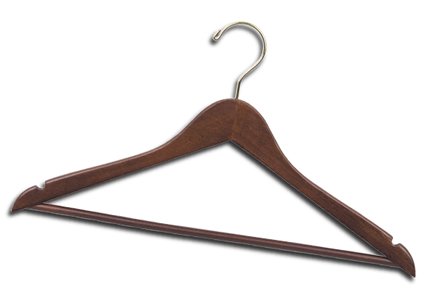 100 NEW Wood/Wooden Walnut Pant/Skirt Hangers (Brass)