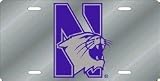 Northwestern Wildcats Purple Laser Cut License Plate - SET OF 6 - Sports Merchandise
