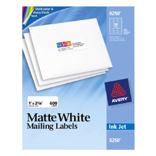 Avery 8254 Matte white ink jet labels, 3-1 3 x 4, 120 per pack by Avery