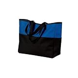 Port & Company Bi-Colored Tote with Zippered Pocket