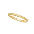 14K Yellow Gold Engraved Bangle Bracelet - 7 inches