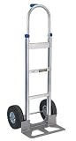 Hand Truck Pin Handle Moldon Rubber Wheel Aluminum