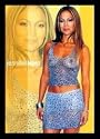 Jennifer Lopez (Blue Dress) Music Framed Poster Print - 24" X 36"