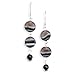 Banded Black Onyx Drop Lever Back Earrings title=