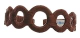 L. Erickson USA 100% Silk Charmeuse Wrapped Circles Headband-Chocolate