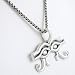Egyptian EYE OF HORUS Pendant in Sterling Silver on a 20" Round Oxidized Box Chain, #7802 image 2