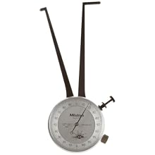 Mitutoyo 209-113 Dial Calipers, Inch, White Face, for Inside Measurements, 1.2"-2.2" Range, +/-0.002" Accuracy, 0.001" Resolution, 3.15" Jaw Depth