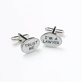 Mens Designer Fashion Cufflinks - I m a Lawyer Trust Me