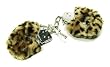 Fetish Fantasy Bondage Gear Leopard Print Furry Metal Handcuffs
