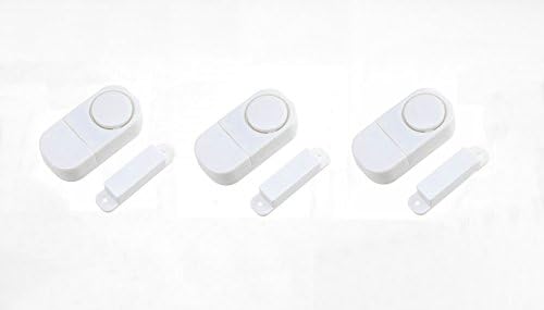 DITOP® Mini Wireless Door &amp; Home Office Doors Windows Security Entry Burglar Contact Alarm &amp; Chime , Batteries Included , Louder than 90dB , Mounted By Double Adhesive Tape (3pcs)
