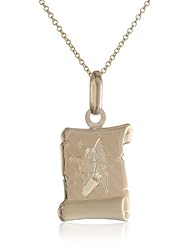 14k Yellow Gold Zodiac Pendant Necklace Jan-Dec Necklace, 18"