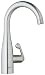 GROHE 30 017 SD0 Ladylux Single Hole Basin/ Pillar Tap Faucet, Stainless Steel