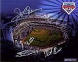 IMAGE OF Padres, San Diego Autographed/Hand Signed 8x10 Photo By Scott Hairston, Edgar Gonzalez, Bud Black, W