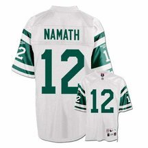 Joe Namath White Reebok NFL EQT Replithentic 1968 Throwback Youth New York Jets Jersey