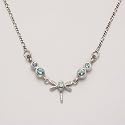 Dragonfly Necklace with Blue Topaz