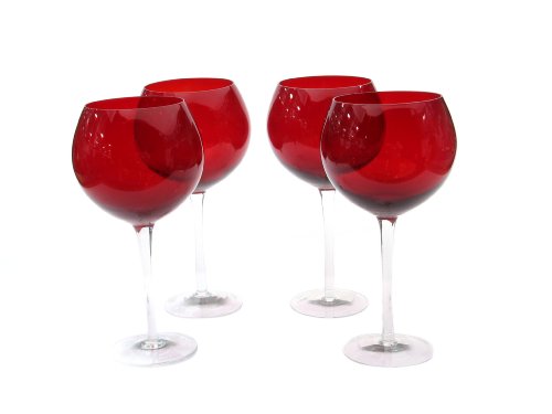 Certified International Ruby 28-ounce Red Wine ,Set of 4