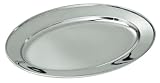 ''Small'' Oval Stainless Steel Serving Tray.