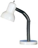 Goosy Collection White Finish Adjustable Gooseneck Desk Table Lamp