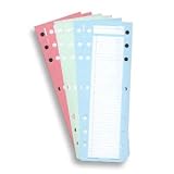 Day-Timer Folio Double-Punched Narrow Hot List Sheets - Assorted Colors