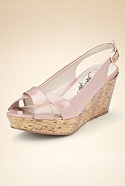 Wide Fit Crossover Strap Wedge Sandals