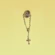 Our Lady of Guadalupe Gold Colored Lapel Pin with White Beads