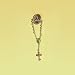 Our Lady of Guadalupe Gold Colored Lapel Pin with White Beads