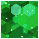 ArtScape 8' OS Green Hexagons Pool Table Cloth