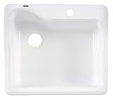 American Standard 7172.001.208 Silhouette 25-Inch Americast Single Bowl Single Hole Kitchen Sink, White Heat