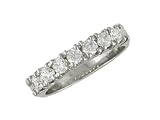 Palpable - size 6.50 14K White Gold Semi-Eternity Anniverary Band